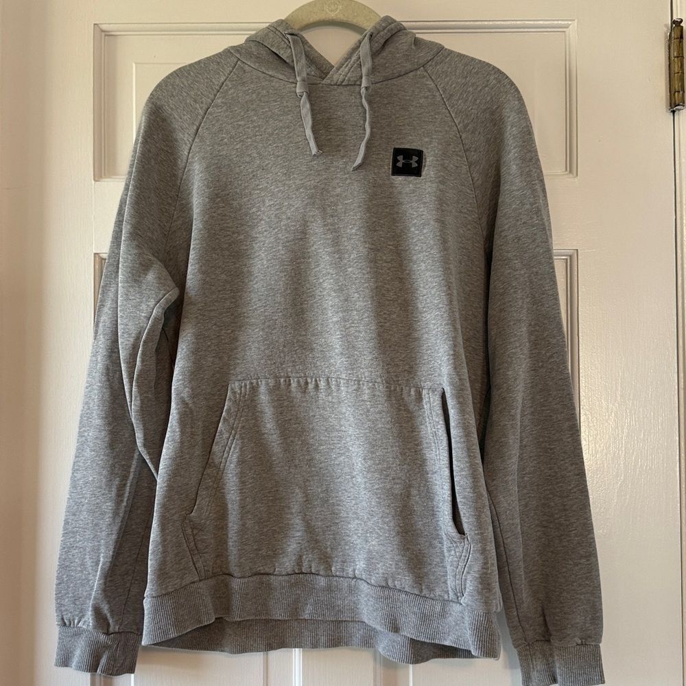 Under Armour heathered gray hoodie size men’s medium cotton